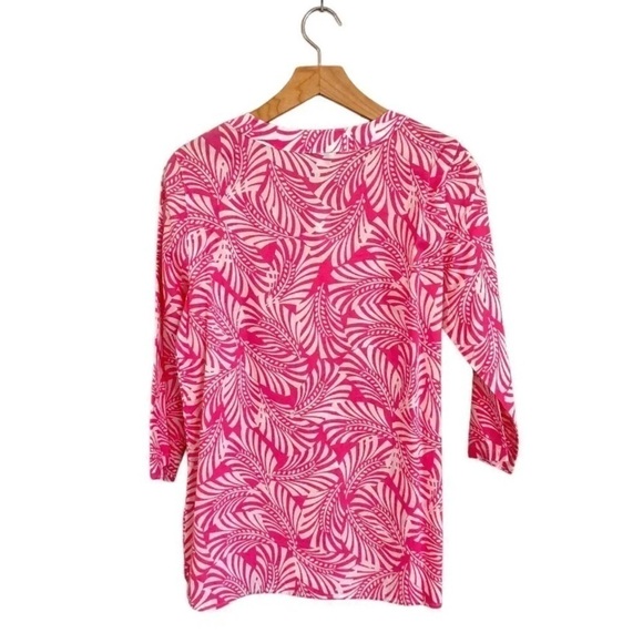𝅺nwt Talbots Palm Print Tunic Top Blouse Women’s Size S - Picture 5 of 10